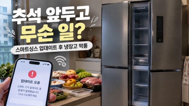 삼성 냉장고 스마트싱스 업데이트 먹통 주의 l 추석 전 예방법 어플 자동업데이트 사용안함