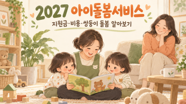 2027년 아이돌봄서비스 준비 가이드｜정부지원금·비용·쌍둥이·세쌍둥이 돌봄까지