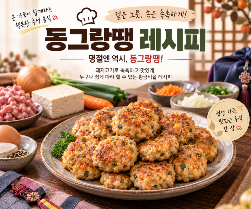 동그랑땡 레시피, 돼지고기로 촉촉하게 만드는 황금비율