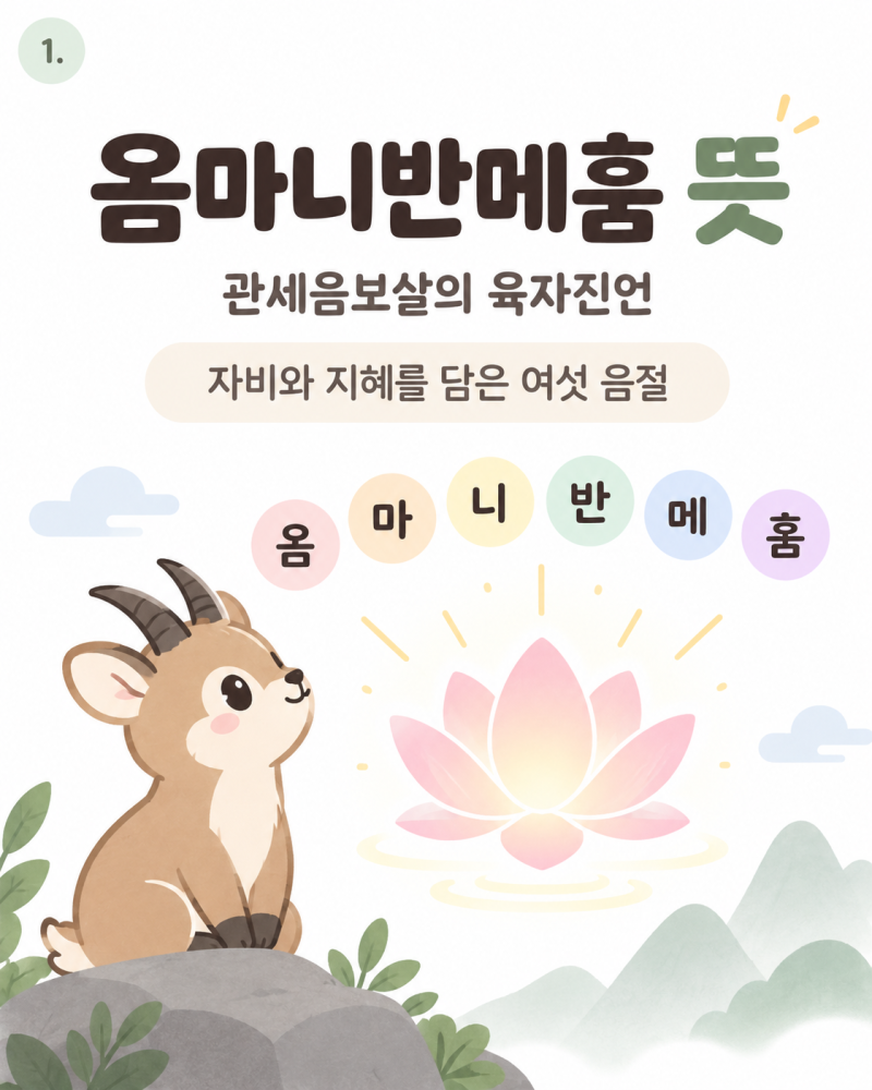 옴마니반메훔 무슨 뜻일까 관세음보살 육자진언 여섯 음절 직접 풀어봤어요