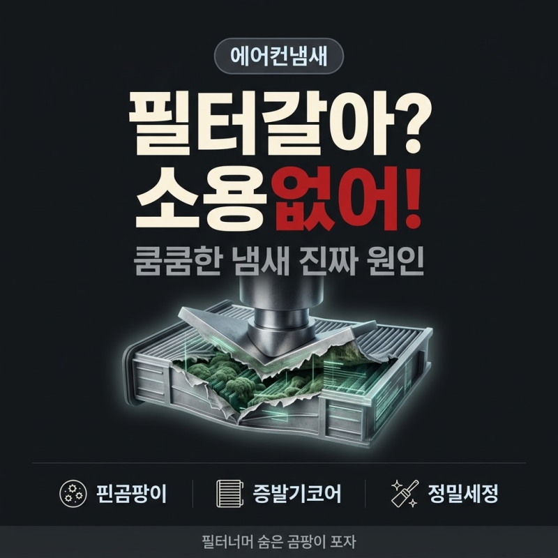 자동차에어컨냄새 원인과 에바포레이터청소 정리