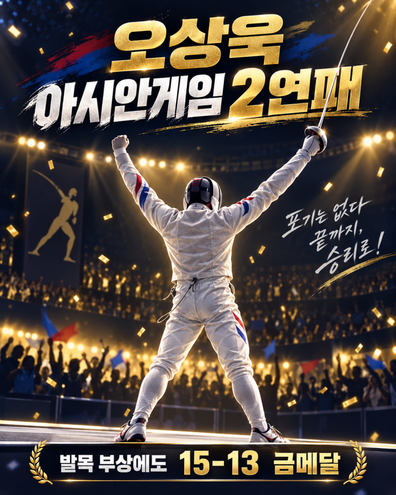 “8-11까지 밀렸는데 뒤집었다”…오상욱, 발목 부상에도 15-13 금메달