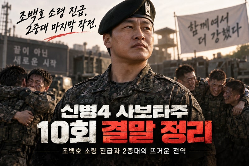 신병4 사보타주 10회 결말 정리, 조백호 소령 진급과 2중대의 뜨거운 전역