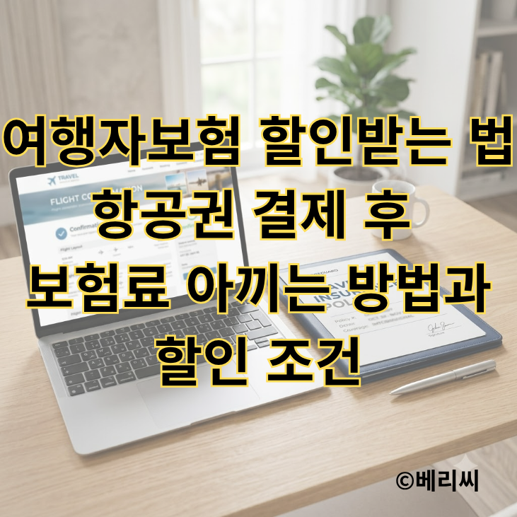 여행자보험 할인받는 법｜항공권 결제 후 보험료 아끼는 방법과 할인 조건