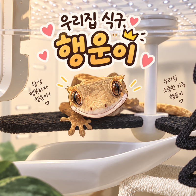 크레스티드 게코 키우기, 우리집 도마뱀 행운이 온도·습도 관리와 수명