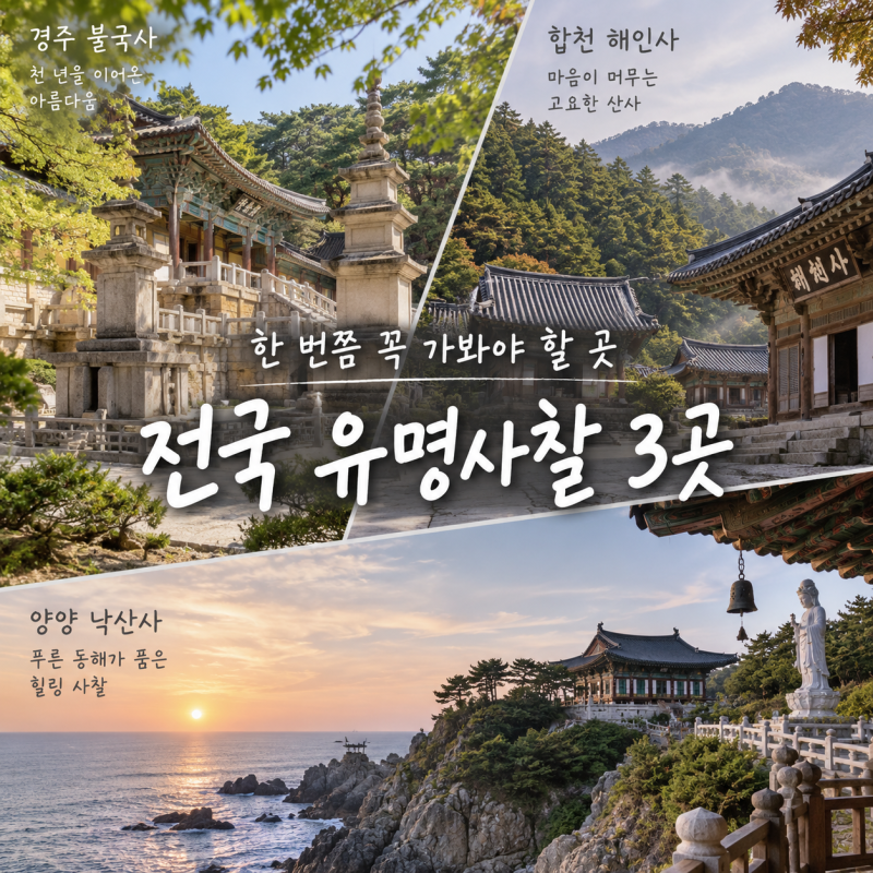 “역사·산사·바다 취향대로 고르는” 전국 유명사찰 3곳