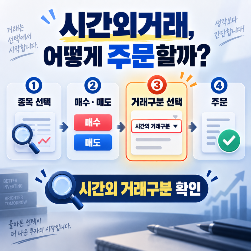시간외거래 방법, 언제 어떻게 주문할까? 장전부터 애프터마켓까지