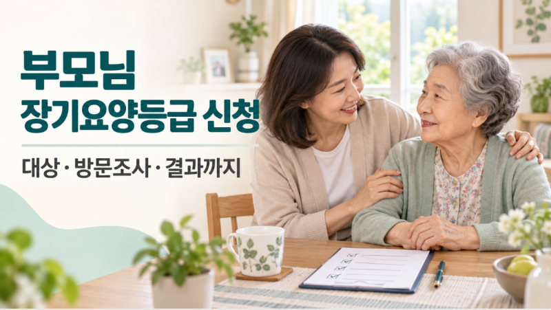 부모님 치매가 의심되면 장기요양등급부터 신청해야 할까? 신청 대상·방문조사·결과까지
