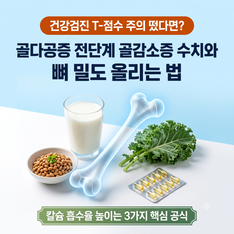 골다공증 전단계 골감소증 수치 기준과 뼈 밀도 높이는 음식 총정리