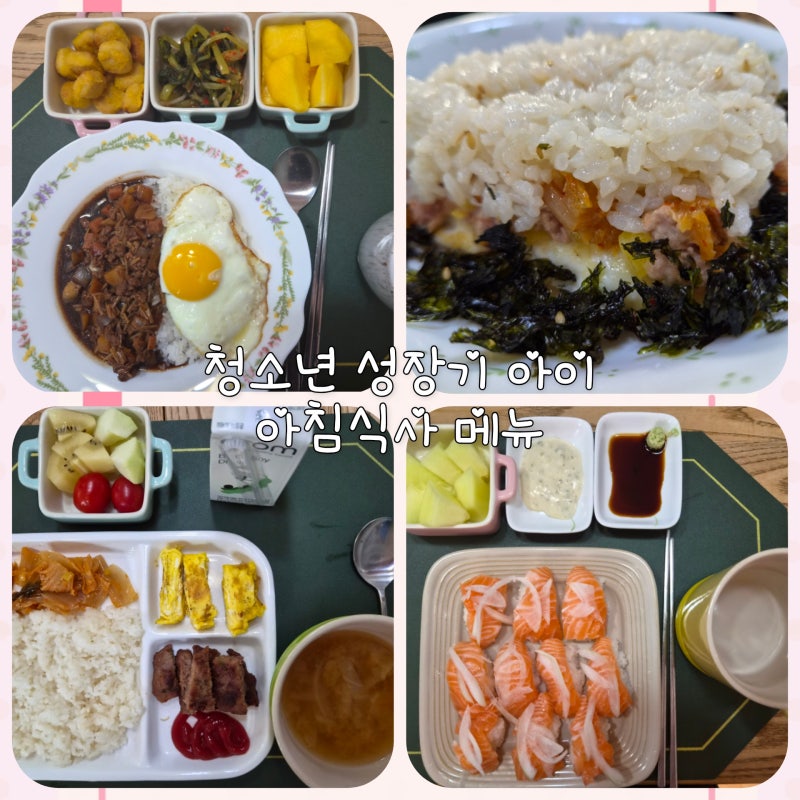 청소년 성장기 아이 아침 메뉴 공유 4