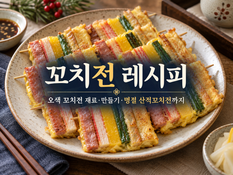 꼬치전 레시피｜오색 꼬치전 재료·만들기·명절 산적꼬치전까지 정리