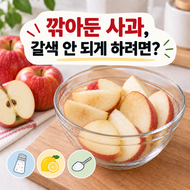 사과 갈변 방지 방법｜깎은 사과 갈색으로 변하지 않게 하려면?