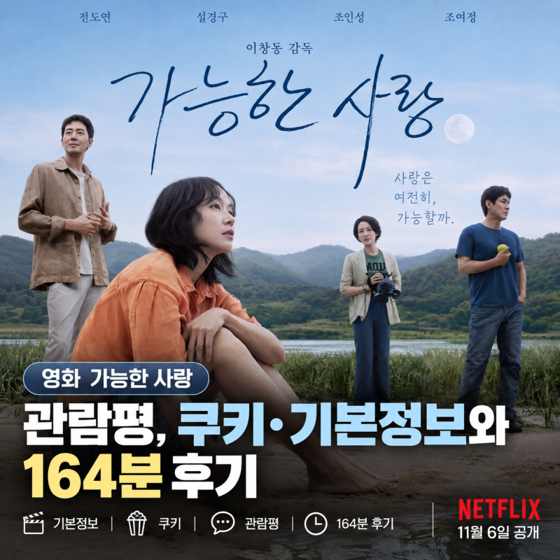 영화 가능한 사랑 관람평, 쿠키·기본정보와 164분 후기