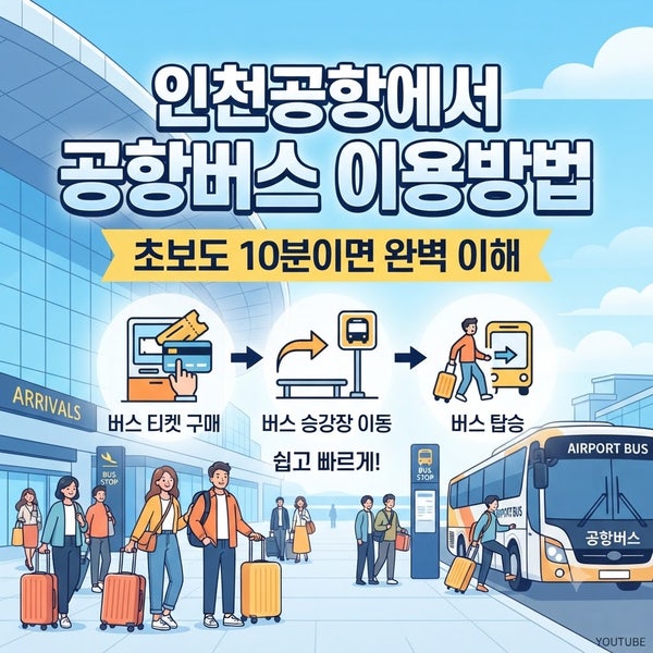 인천공항에서 공항버스 이용방법｜초보도 10분이면 완벽 이해