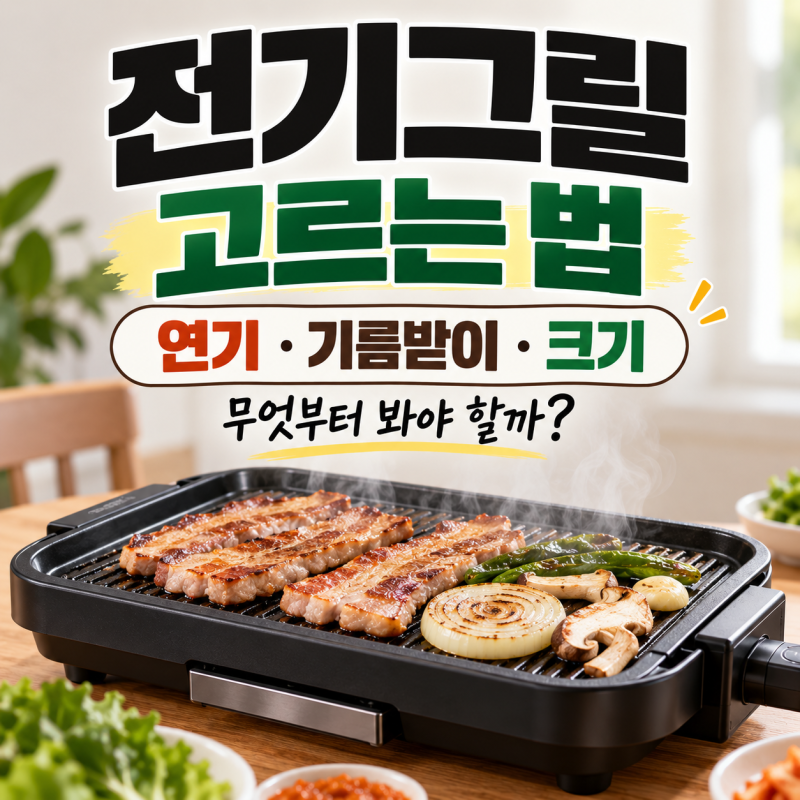 전기그릴 고르는 법, 연기·기름받이·크기 중 무엇부터 봐야 할까