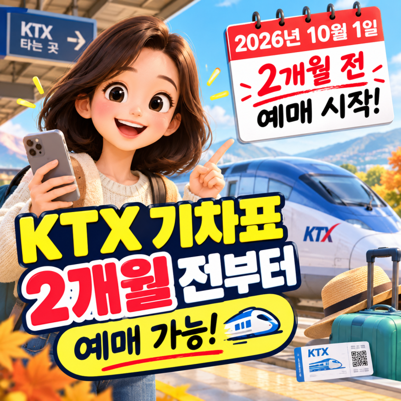 KTX 예매 오픈 시간 2개월 전 변경 기차표 예매 방법