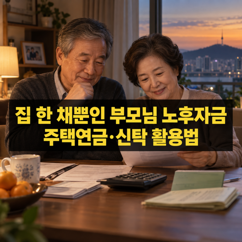 집 한 채뿐인 부모님 노후자금, 주택연금·신탁으로 생활비 만드는 방법