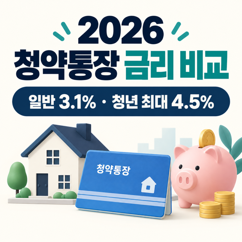주택청약종합저축 금리 이자 총정리: 청년 주택드림 청약통장과 비교