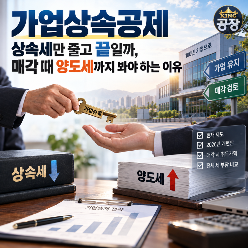 가업상속공제 | 상속세만 줄고 끝일까, 매각 때 양도세까지 봐야 하는 이유