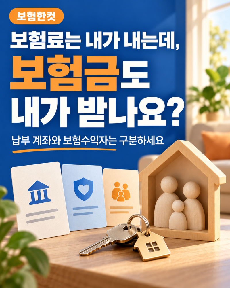 보험료는 내가 내는데, 보험금도 내가 받나요?