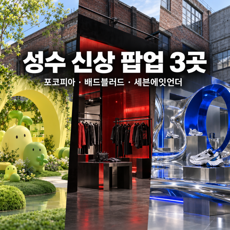 2026년 9월 성수 팝업 추천, 포켓몬 포코피아부터 배드블러드·세븐에잇언더까지