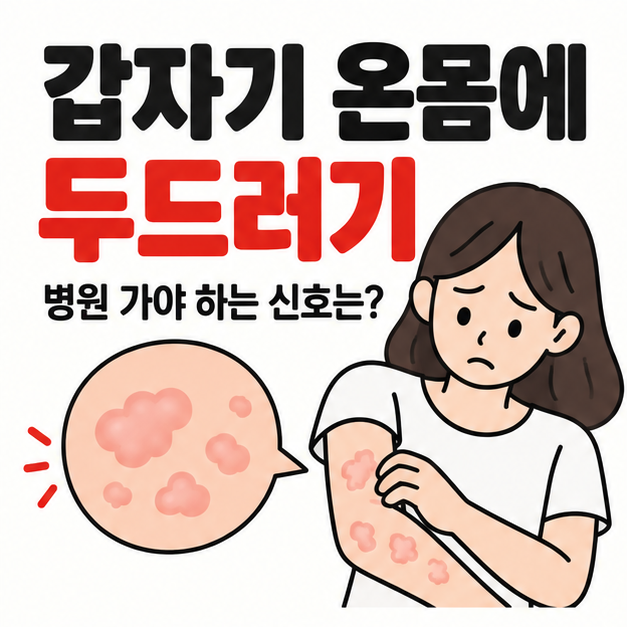 갑자기 온몸에 두드러기와 가려움, 병원 가야 하는 신호는 따로 있습니다