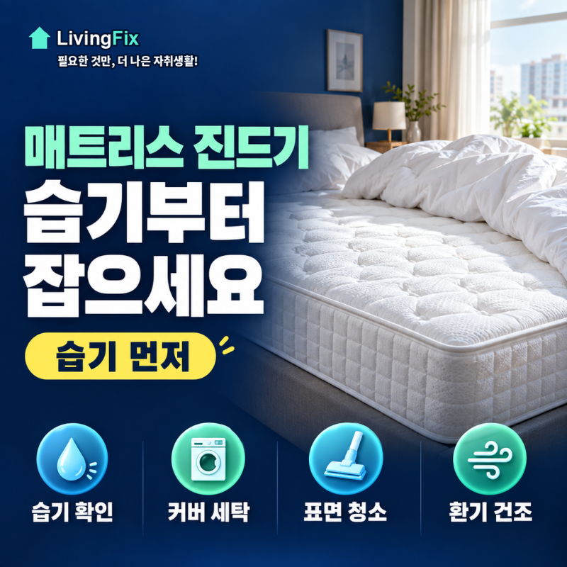 집먼지 진드기 퇴치, 스프레이 전에 습기부터 잡으세요