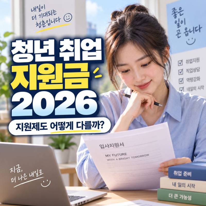 청년 취업 지원금 2026, 받을 수 있는 지원제도 어떻게 다를까?