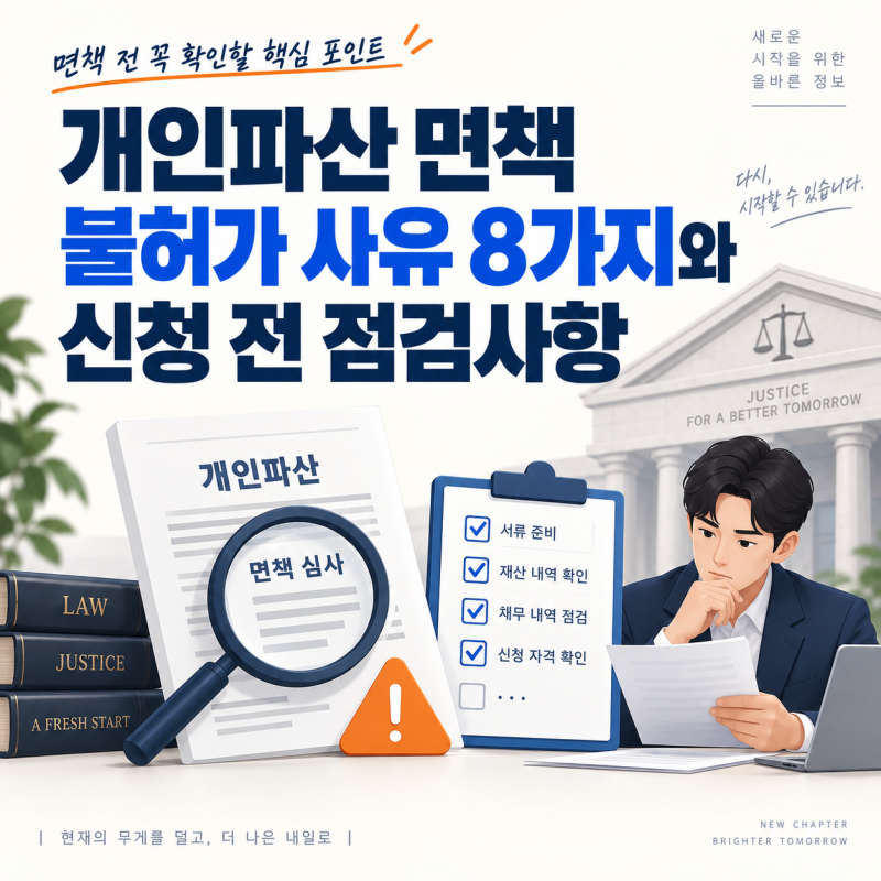 개인파산 면책 불허가 사유 8가지와 신청 전 점검사항