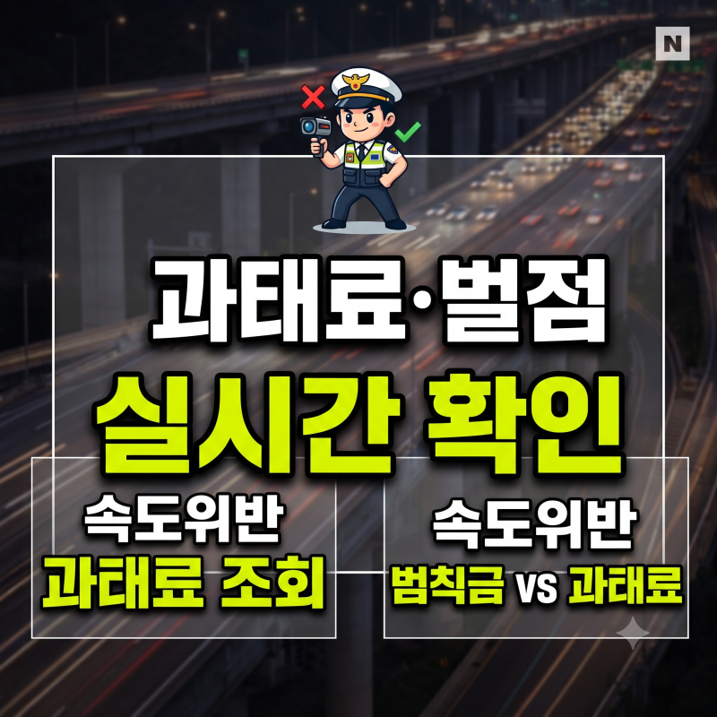 자동차 속도위반 과태료 금액 및 벌점 조회 방법