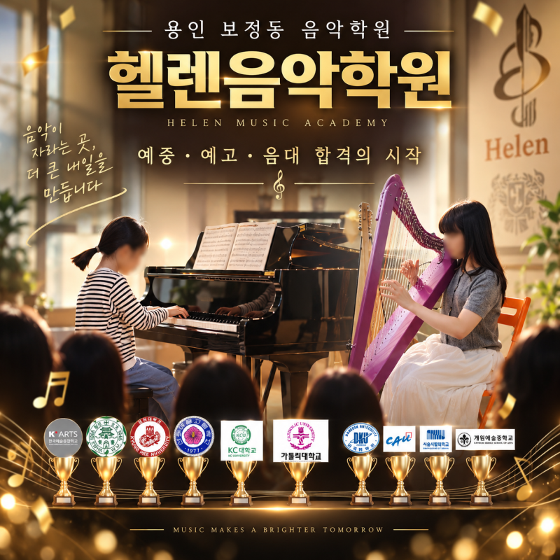 용인 보정동 음악학원 피아노부터 죽전 하프레슨까지 다양하게