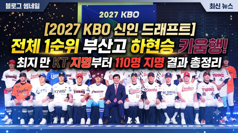 [2027 KBO 신인 드래프트] 전체 1순위 하현승 키움행! 최지만 KT 지명부터 110명 지명 총정리