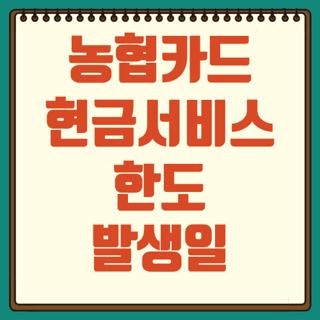 농협카드 현금서비스 한도 발생일 결제일별 생성기준 직접 겪어보고 정리한 핵심 꿀팁