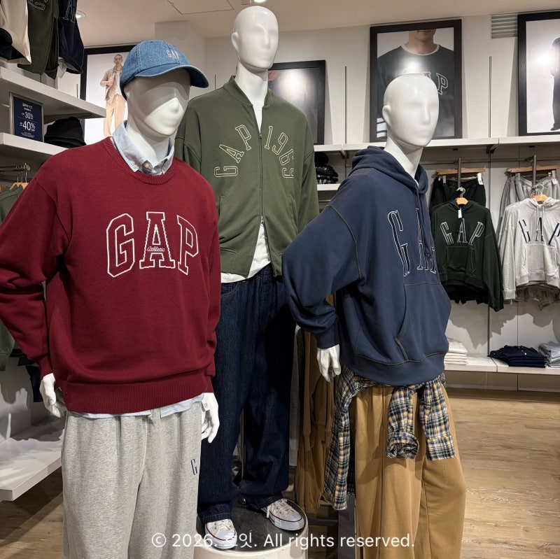 일본 후쿠오카 캐널시티 갭 GAP 후드티 셔츠 다양해