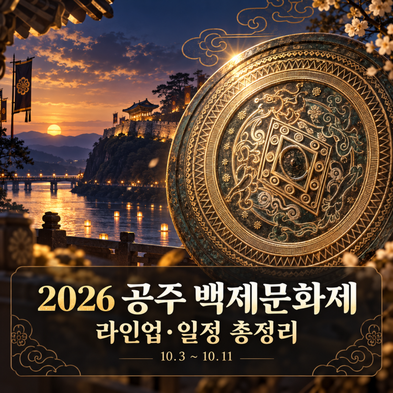 2026 공주 백제문화제 일정·라인업｜이찬원·에일리 공연 날짜, 미르섬 입장료·주차