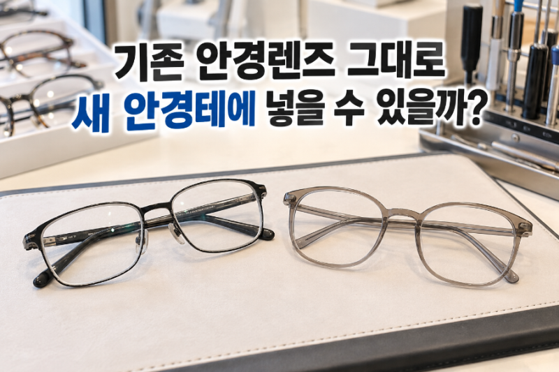 기존 안경렌즈 그대로 새 안경테에 넣을 수 있을까? 안경 테갈이 가능한 조건