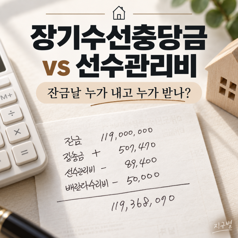 아파트 잔금 날 꼭 확인할 두 가지｜장기수선충당금·선수관리비 정산
