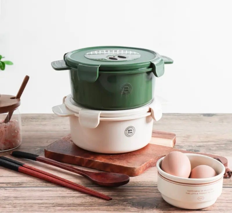 냄비 꺼내기 귀찮은 날 딱 1L 라면용기 2개가 3,990원 | 맥스앤맥스 전자레인지 라면용기