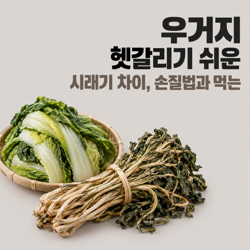 헷갈리기 쉬운 우거지 시래기 차이, 손질법과 먹는 법 정리