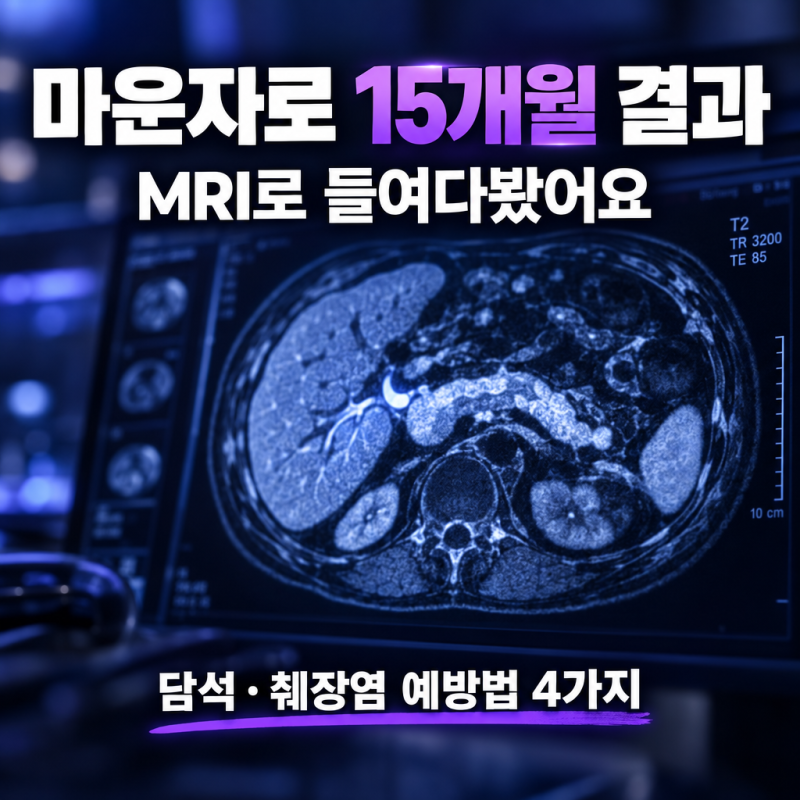 마운자로 몸속 결과 MRI로 들여다봤어요 ㅡ 담석 췌장염 예방법 4가지