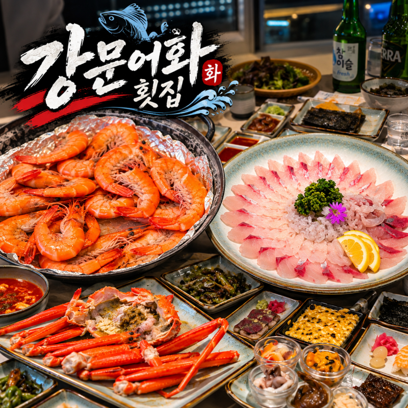 강문해변 오션뷰 맛집 강문어화횟집 강릉 애견동반 횟집 현지인 맛집 추천