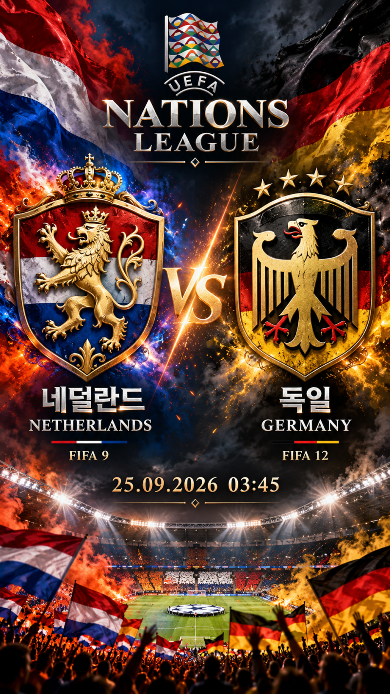 [UEFA 네이션스리그 분석] 네덜란드 vs 독일, 승부보다 3.5 언더