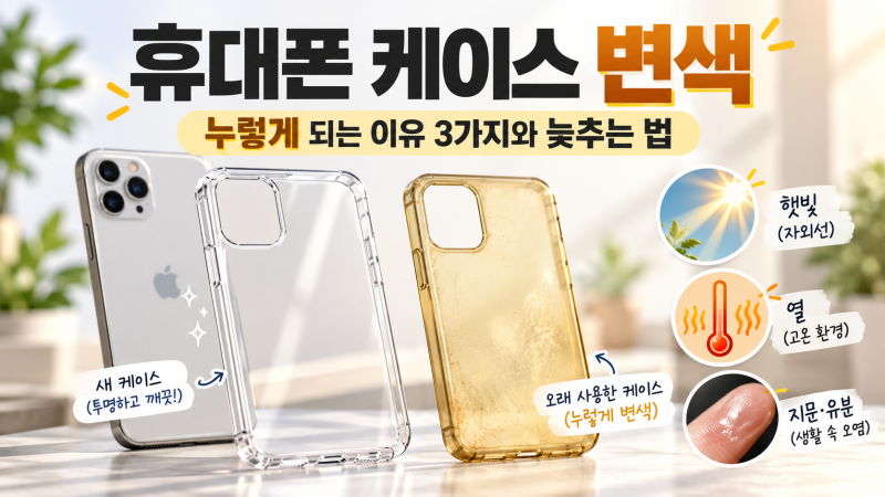 휴대폰 케이스 변색, 누렇게 되는 이유 3가지와 늦추는 법
