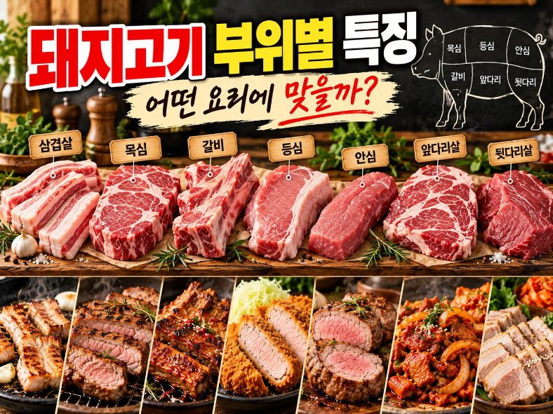 돼지고기 부위별 특징, 어떤 요리에 맞을까?