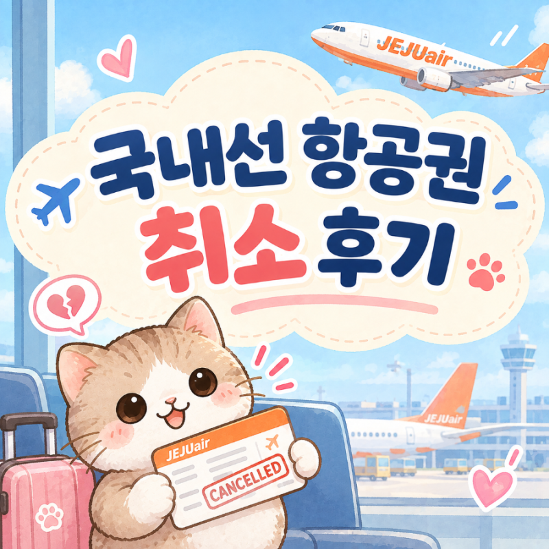 국내선 항공권 취소 (취소 방법, 취소수수료, 취소위약금, 제주항공)