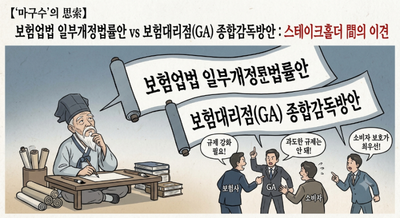 【'마구수'의 思索】 보험업법 일부개정법률안 vs 보험대리점(GA) 종합감독방안 : 스테이크홀....