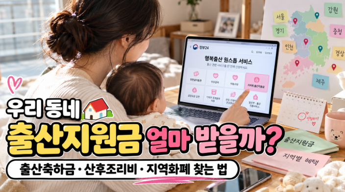 지역별 출산지원금 찾는 법 3편｜출산축하금·산후조리비·지역화폐 어디서 확인할까?