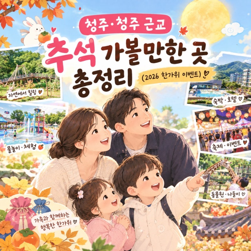 청주·충청권 추석 가볼만한 곳 총정리 (2026 한가위 이벤트)
