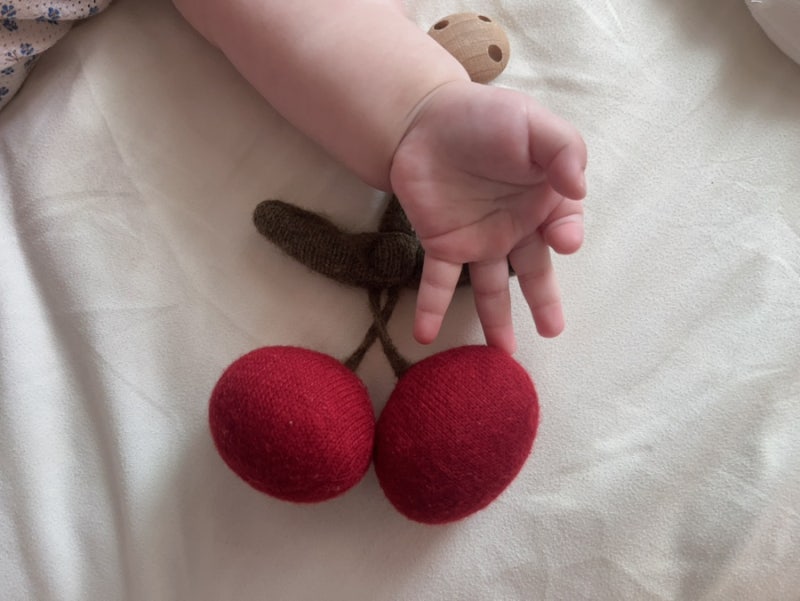 육아 감성템 콩제슬래드 체리 딸랑이 선물하기 좋아요