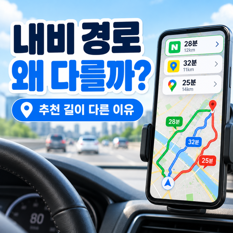 내비게이션마다 추천 경로가 다른 이유
